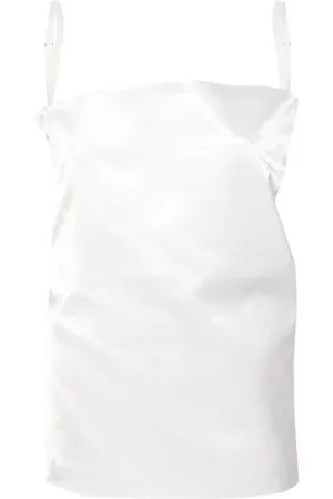 Sportmax Dames, Tops, Wit, Maat: S Satijn