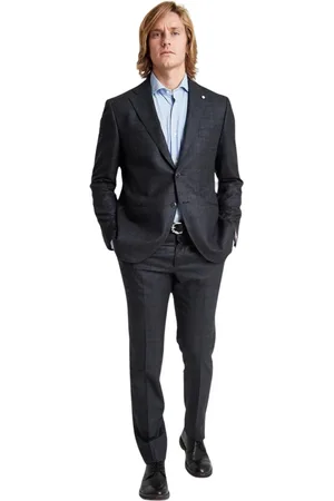LUIGI BIANCHI MANTOVA Heren, Pakken, Blauw, Maat: L