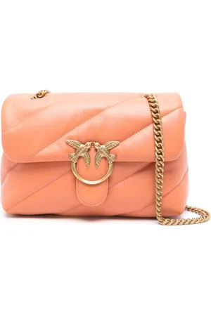 Pinko Dames, Tassen, Oranje, Maat: ONE Size Leer