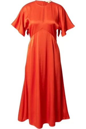 Michael Kors Dames, Jurken, Oranje, Maat: L Satijn