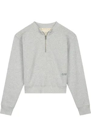 OLAF HUSSEIN Dames, Sweatshirts & Hoodies, Grijs, Maat: XS Katoen
