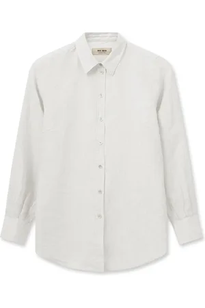 Mos Mosh Dames, Blouses & Shirts, Wit, Maat: L Linnen