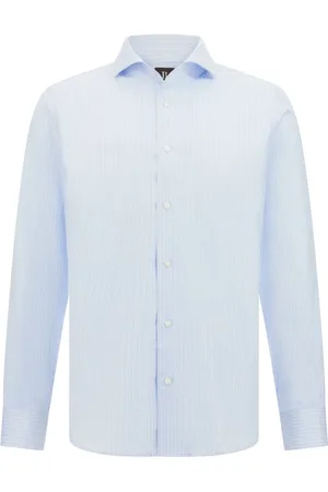 Boggi Milano Heren, Overhemden, Blauw, Maat: L Katoen