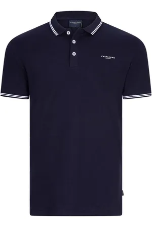 Cavallaro Napoli Heren, Tops, Blauw, Maat: M Katoen
