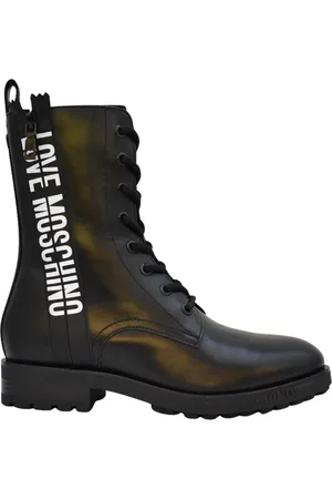 Moschino Dames, Schoenen, Zwart, Maat: 38 EU Leer