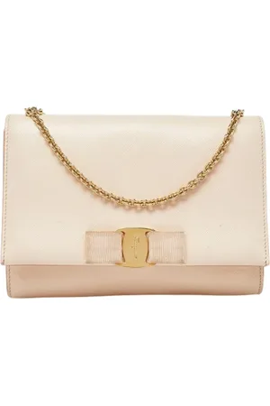 Salvatore Ferragamo Dames, Pre-owned, Oranje, Maat: ONE Size Leer