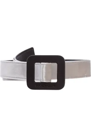 Emporio Armani Dames, Accessoires, Grijs, Maat: 80 CM Leer