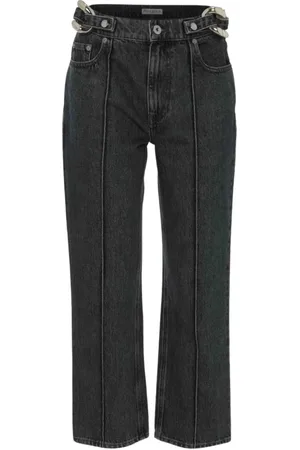 J.W.Anderson Dames, Jeans, Zwart, Maat: M Katoen