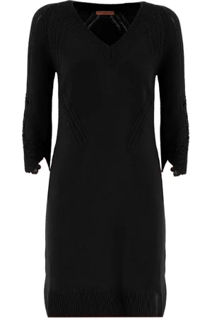 ERMANNO SCERVINO Dames, Jurken, Zwart, Maat: M Wol