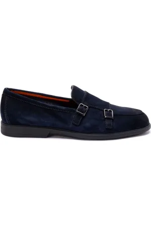 santoni Heren, Schoenen, Blauw, Maat: 43 1/2 EU Leer