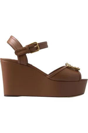 Dolce & Gabbana Dames, Schoenen, Bruin, Maat: 35 1/2 EU Leer