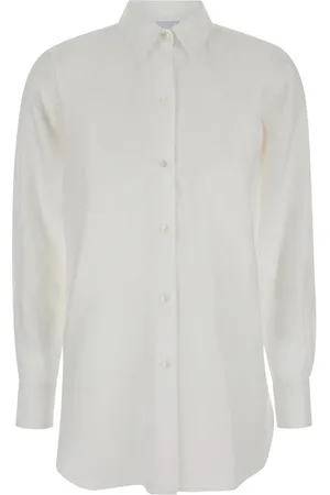 Plaîn Units Dames, Blouses & Shirts, Wit, Maat: 2XL Linnen