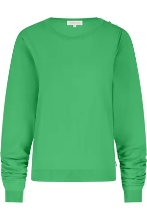 Fabienne Chapot Dames, Truien, Groen, Maat: 2XL Viscose