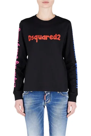 Dsquared2 Dames, Sweatshirts & Hoodies, Zwart, Maat: 2XS Katoen