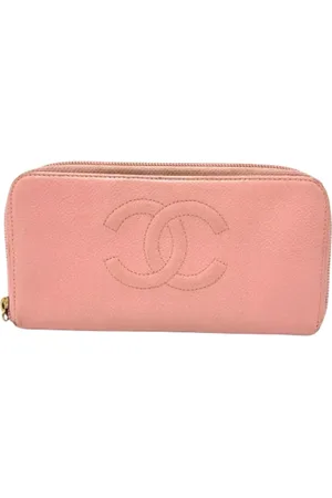 CHANEL Dames, Pre-owned, Roze, Maat: ONE Size Leer