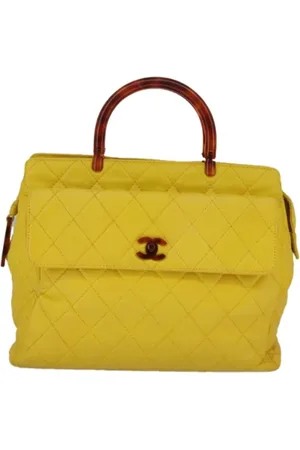 CHANEL Dames, Pre-owned, Geel, Maat: ONE Size Leer