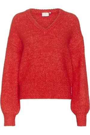 Kaffe Dames, Truien, Rood, Maat: 2XL