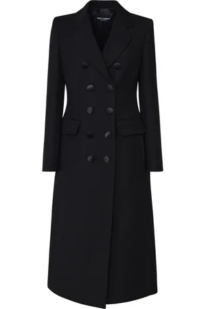 Dolce & Gabbana Dames, Mantels, Zwart, Maat: S Wol
