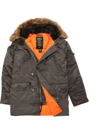 Alpha Industries Heren, Jassen, Bruin, Maat: S