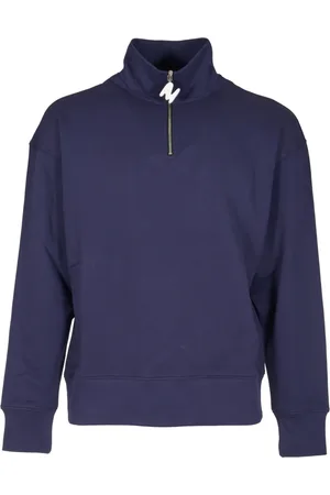 Msgm Heren, Sweatshirts & Hoodies, Blauw, Maat: M Katoen