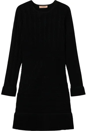 Twin-Set Dames, Jurken, Zwart, Maat: M Nylon