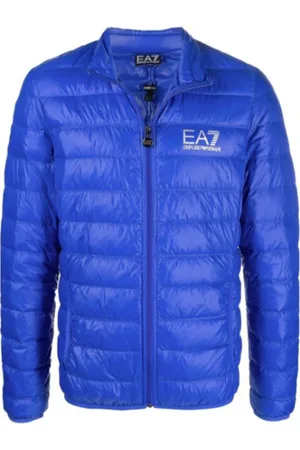 EA7 Heren, Jassen, Blauw, Maat: M Poliester
