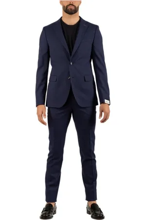 PAOLONI Heren, Pakken, Blauw, Maat: M