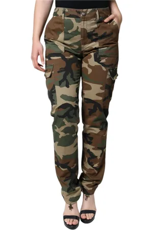 Dolce & Gabbana Dames, Broeken, Veelkleurig, Maat: 3XS Katoen