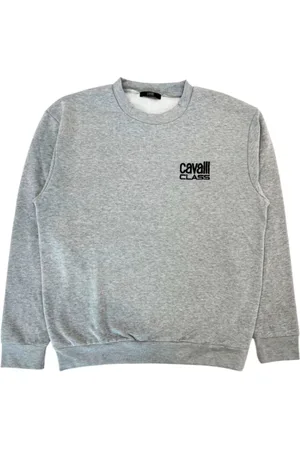 Roberto Cavalli Heren, Sweatshirts & Hoodies, Grijs, Maat: M Fleece