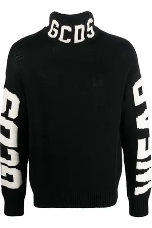 GCDS Heren, Truien, Zwart, Maat: XL Wol