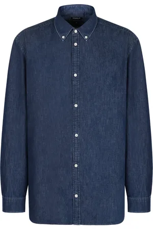 Dondup Heren, Overhemden, Blauw, Maat: L Katoen