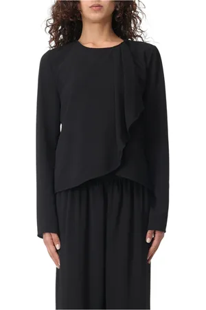 Giorgio Armani Dames, Blouses & Shirts, Zwart, Maat: L Poliester
