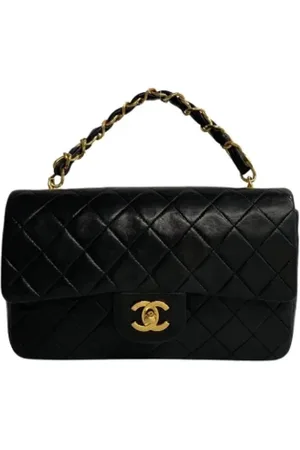 CHANEL Dames, Pre-owned, Zwart, Maat: ONE Size Leer