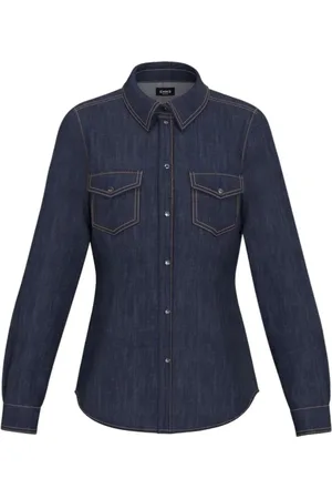 MARELLA Dames, Blouses & Shirts, Blauw, Maat: S Denim