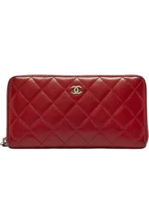 CHANEL Dames, Pre-owned, Rood, Maat: ONE Size Leer