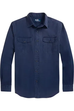 Ralph Lauren Heren, Overhemden, Blauw, Maat: XL Katoen