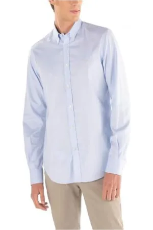HARMONT&BLAINE Heren, Overhemden, Blauw, Maat: L Katoen
