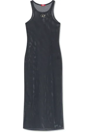 Diesel Dames, Jurken, Grijs, Maat: M Leer