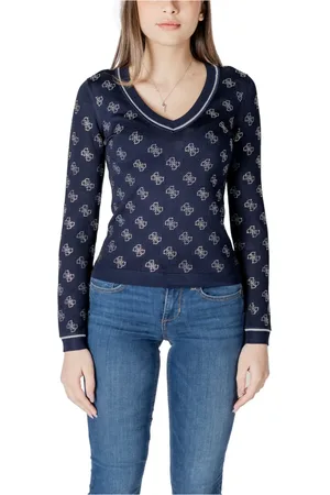 Guess Dames, Truien, Blauw, Maat: L Viscose