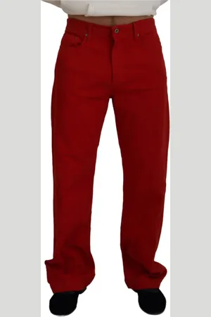 Dolce & Gabbana Heren, Broeken, Rood, Maat: S Katoen