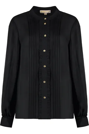 Michael Kors Dames, Blouses & Shirts, Zwart, Maat: L Zijde