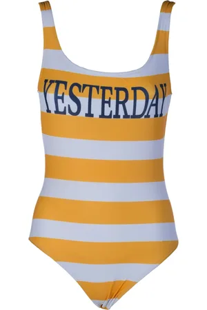 Alberta Ferretti Dames, Badkleding, Geel, Maat: 2XS Poliester