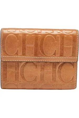 Carolina Herrera Dames, Pre-owned, Bruin, Maat: ONE Size Leer
