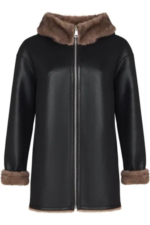 CESARE GASPARI Dames, Jassen, Bruin, Maat: XL Leer