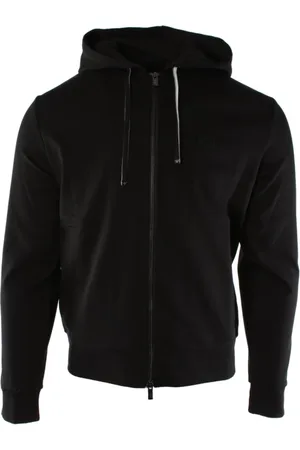 Emporio Armani Heren, Sweatshirts & Hoodies, Zwart, Maat: XL Katoen