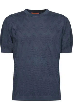 Missoni Heren, Tops, Blauw, Maat: XL Katoen