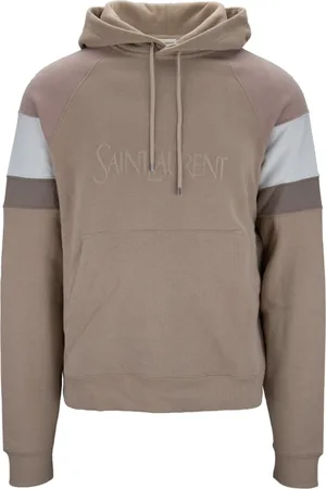 Saint Laurent Heren, Sweatshirts & Hoodies, Bruin, Maat: XL Katoen