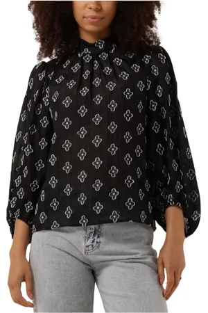 Minus Dames, Blouses & Shirts, Zwart, Maat: S Poliester