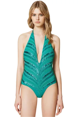 Twin-Set Dames, Badkleding, Groen, Maat: S