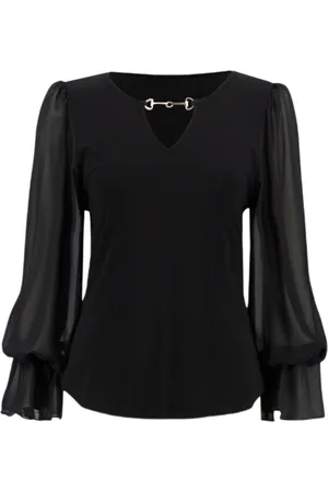 Joseph Ribkoff Dames, Tops, Zwart, Maat: M